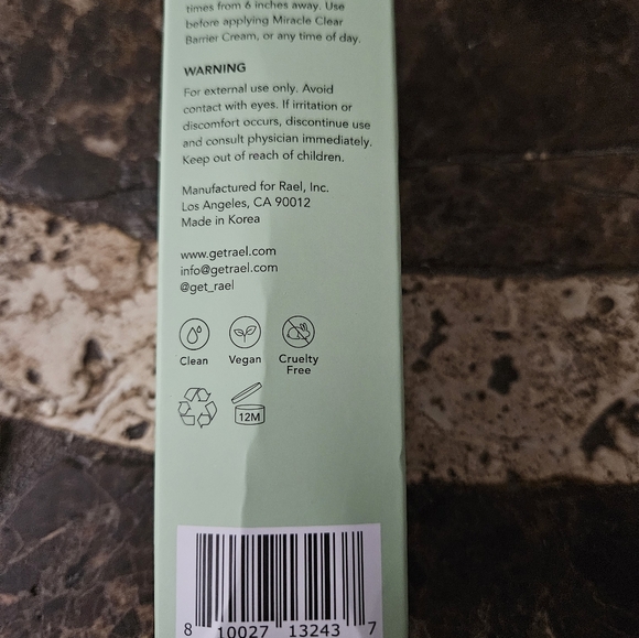 Rael Face Mist, Miracle Clear Oil Control Mist 2.5 oz NEW IN BOX - Picture 3 of 5